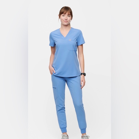 Figs Catarina One-Pocket Scrub Top Ceil Blue Size Small - Picture 8 of 8